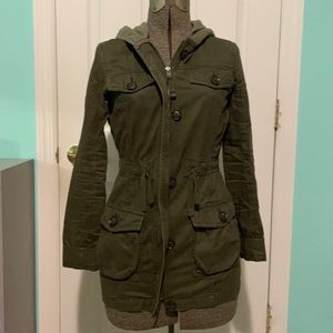 Hunter Green Hollister Army Jacket